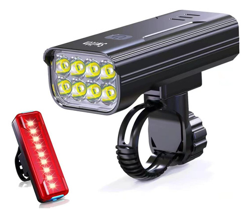 Swittn Luces De Bicicleta Recargables De 5000 Lumenes, 8 Luc