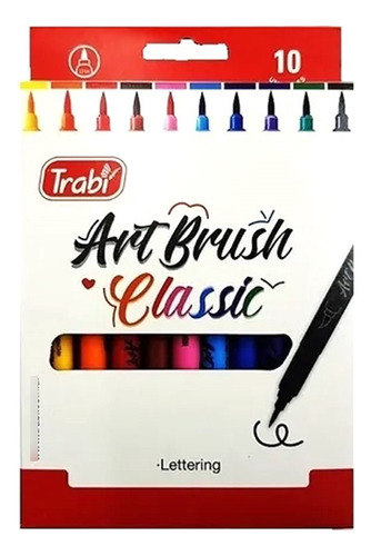 Marcadores Trabi Art Brush Lettering Classic X10
