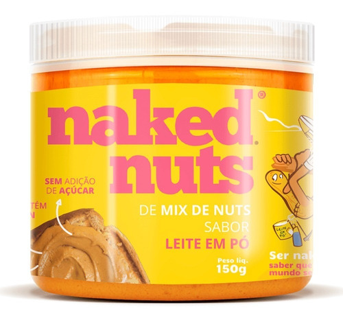 Pasta De Mix De Nuts Sabor Leite Em Pó - Naked Nuts 150g