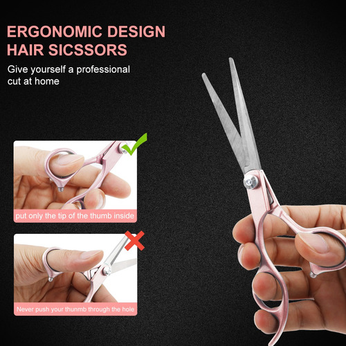 X Kit 12 Juego De Tijeras Para Cortar Cabello Barbero Hogar