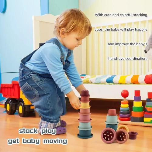 Taza Apilable De Silicona Montessori Para Niños