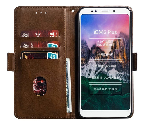 Funda Tipo Cartera For Xiaomi Redmi 5plus Y Premium I8