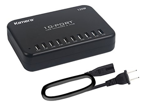 Hubs Usb  Cargador Usb 10 Puertos 120 W, Concentrador De Car