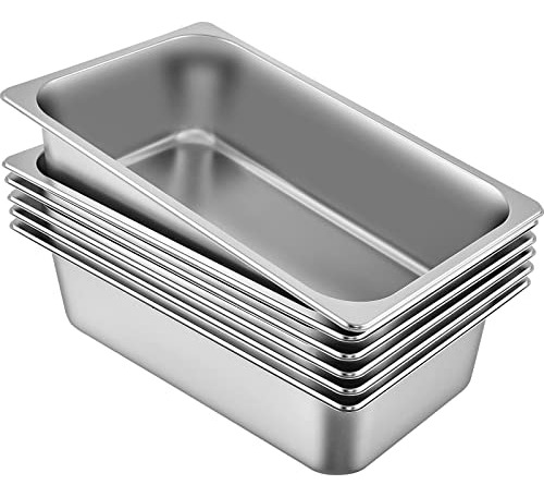 Hotel Pan Full Size 6-inch, Steam Table Pan 6 Pack, 22 ..