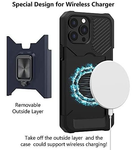 Imagen 5 de 5 de Funda Kingshark P/iPhone 13 2021 Soporte Anillo/purple