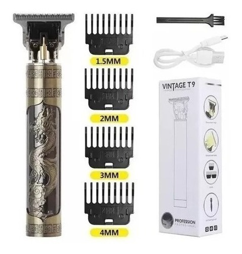Imagen 2 de 3 de Máquina Corta Pelo Máquina Vintage Barba Patilla Trimmer T9