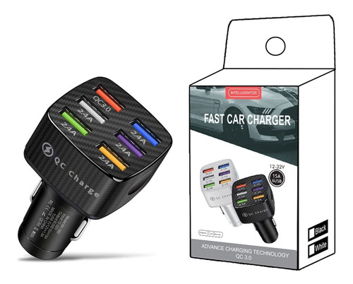Qc 3.0 5 Puerto Usb Para Telefono Android Gps iPad Grabadora