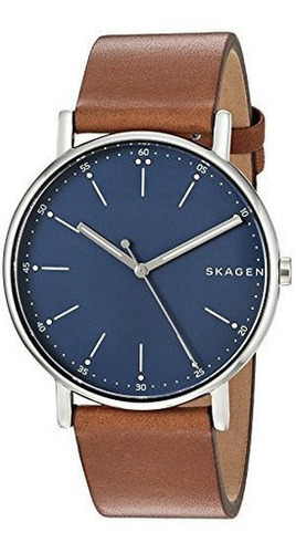 Reloj Skagen Mens 40mm Signatur Stainless Con Correa De Cuer