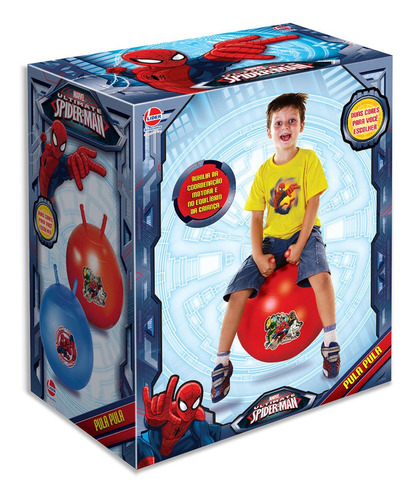 Pula Pula Spider-man Homem-aranha Em Vinil  Lider Brinquedos