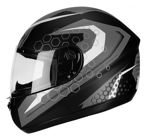 Capacete Moto Peels Spike Prisma Preto E Grafite Fosco