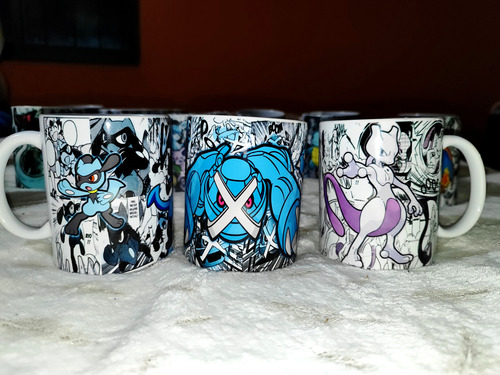 Taza Gengar Pokemon Blanco Lucario