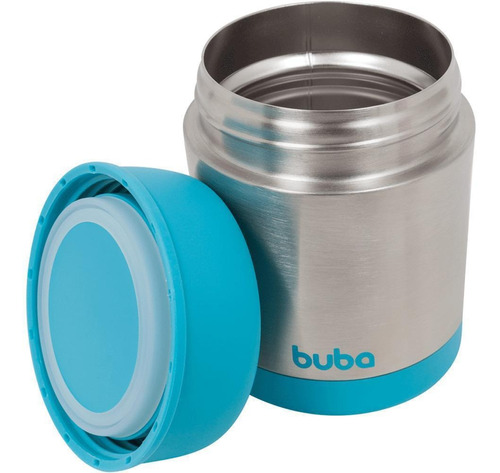 Pote Térmico Azul Inox Com Tampa 350ml Para Frutas Papinhas