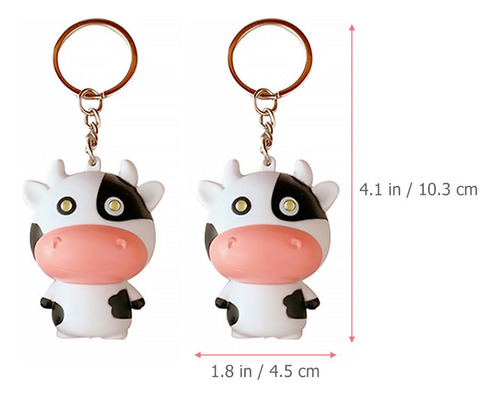 Llavero Colgante De Vaca Para Regalo De Coche 6 Unidades B