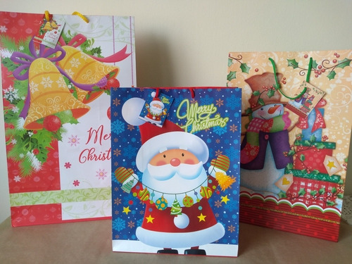 Imagen 3 de 4 de Bolsa De Regalo De Navidad X Docena Y Unidad
