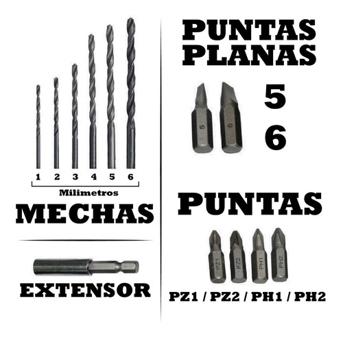 Imagen 7 de 9 de Taladro Atornillador Litio Logus 15v + Maletin 2 Bat