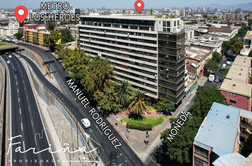 Arriendo Dpto Gran Terraza 1d,1b,estac.- Stgo, M.los Heroes