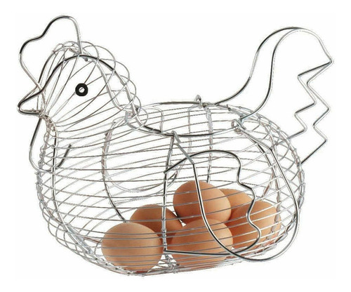 1 Unidad De Huevos De Alambre Cromado Con Forma De Pollo