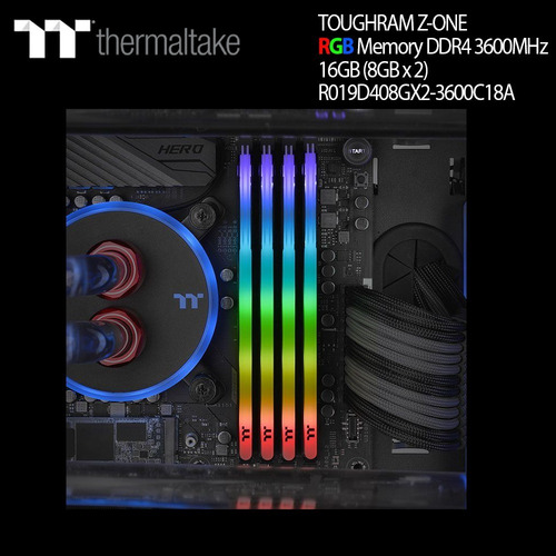 Memoria RAM Toughram Z-One RGB gamer color black 16GB 2 Thermaltake R019D408GX2-3600C18A