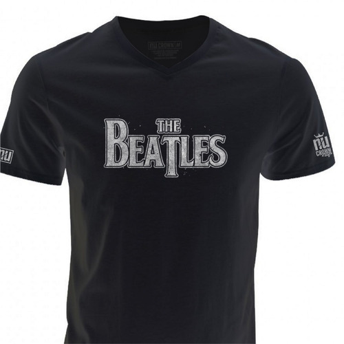 Camisetas Cuello V The Beatles Estampadas Rock And Roll Ecv