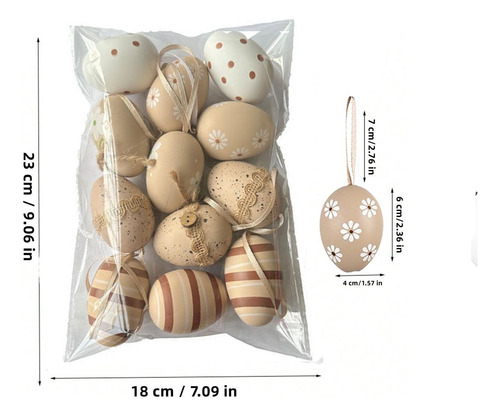 Colgante De Pascua, Huevos Pintados A Mano, Huevos Simulados
