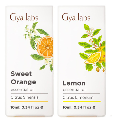 Juego Aceites Esenciales Naranja Y Limón 2x0.34oz Aromaterap