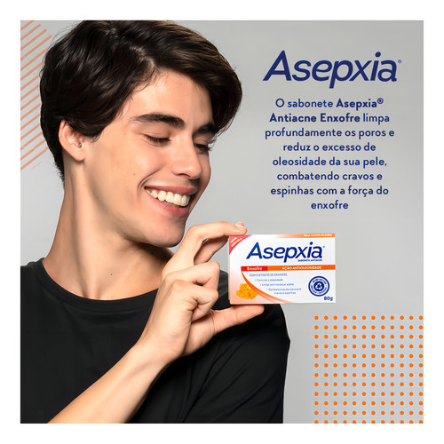 Sabonete Barra Enxofre Asepxia Caixa 80g