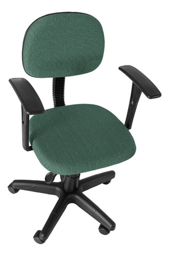 Cadeira Sec. Gir. Carenada C/ Braço Fixo T Reto J Serrano Cor Verde/preto
