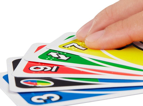 Imagen 6 de 6 de Juego De Mesa Cartas Uno Braille Discapacidad Visual Braile