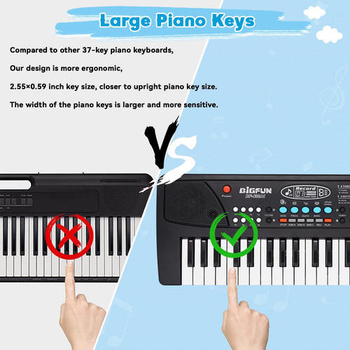 37 Teclas Piano Para Niños Piano Musical, Teclado De Piano P