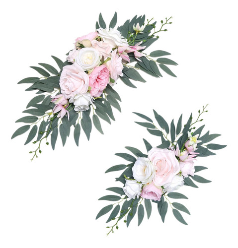 Arco De Boda Con Flores Naturales, Decoración Elegante Rosa