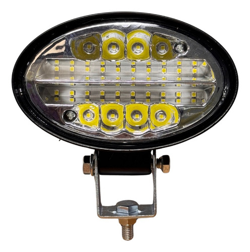 Farol Led 12v 24v Oval 144w Forte Trator Colheitadeira Jeep