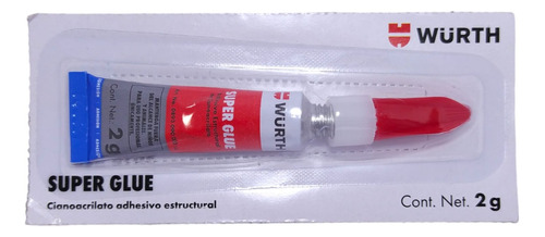 Adhesivo Instantáneo Super Glue Cianoacrilato 2g Wurth 