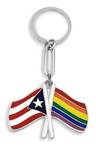 Llavero De Automoción, Llavero Bandera Puerto Rico-arco Iris
