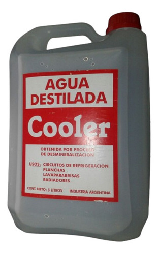 Agua Destilada  5 Litros Cooler