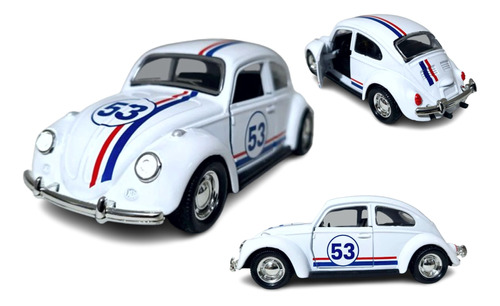 Miniatura Carro Fusca Herbie 53 De Metal 1/32 Coleção Metal