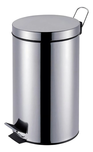 Lixeira Inox Redonda Multiuso Com Pedal Com Tampa - 5 Litros