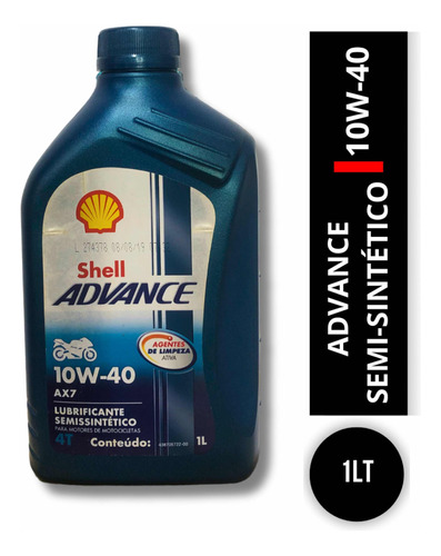  Shell Advance Ax7 Semi Sintético 10w40 4t Moto
