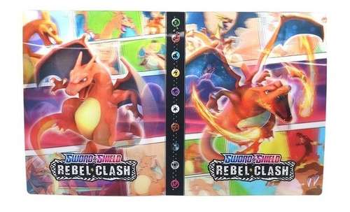 Carpeta Pokémon Holográfica 3d + 50 Cartas Vmax En Español