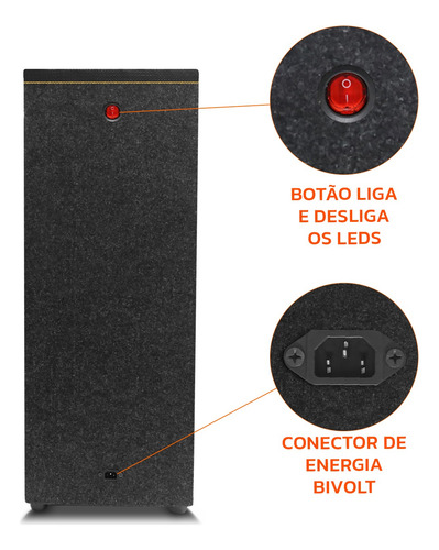 Caixa De Som Bob Residencial Subwoofer 12'' Bomber New Edge