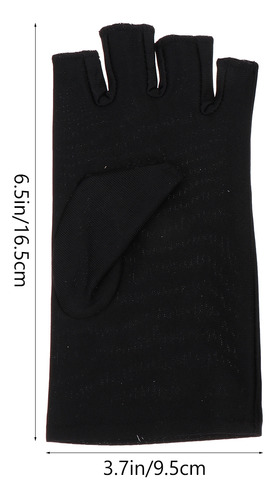 2 Pares De Guantes Transpirables De Elastano Con Medio Dedo