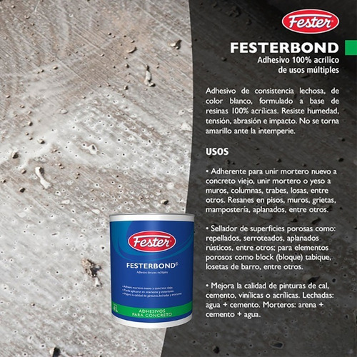 Adhesivo Para Concreto Fester Festerbond 4l