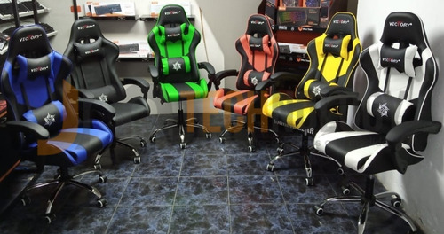 Imagen 3 de 3 de Silla Gamer Victory Ergonomica Masajeador Reclinable Premium