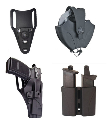 Kit Pistolera Taurus Pt917c Portacargador Doble Portaesposas