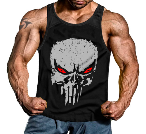 Musculosa Punisher Tela Premium Liviana Gimnasio Genetic