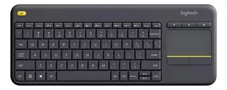 Teclado Inalámbrico Con Touchpad K400 Plus Logitech Color del teclado Negro Idioma Español