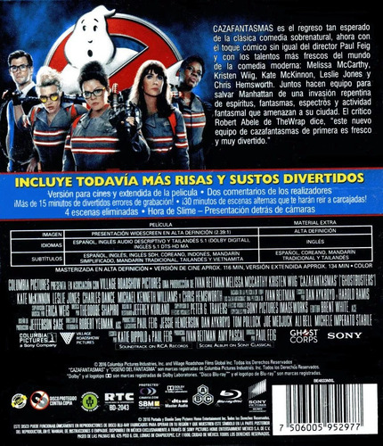 Cazafantasmas ( Ghostbusters ) 2016 Bluray - Paul Feig