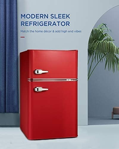 Imagen 2 de 5 de Mini Bar Refrigeradora Congeladora Nevera Retro Dos Puertas