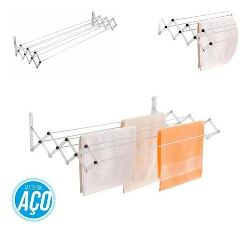 Armario de pared retráctil con forma de acordeón de 80 cm, en acero Br, no se oxida