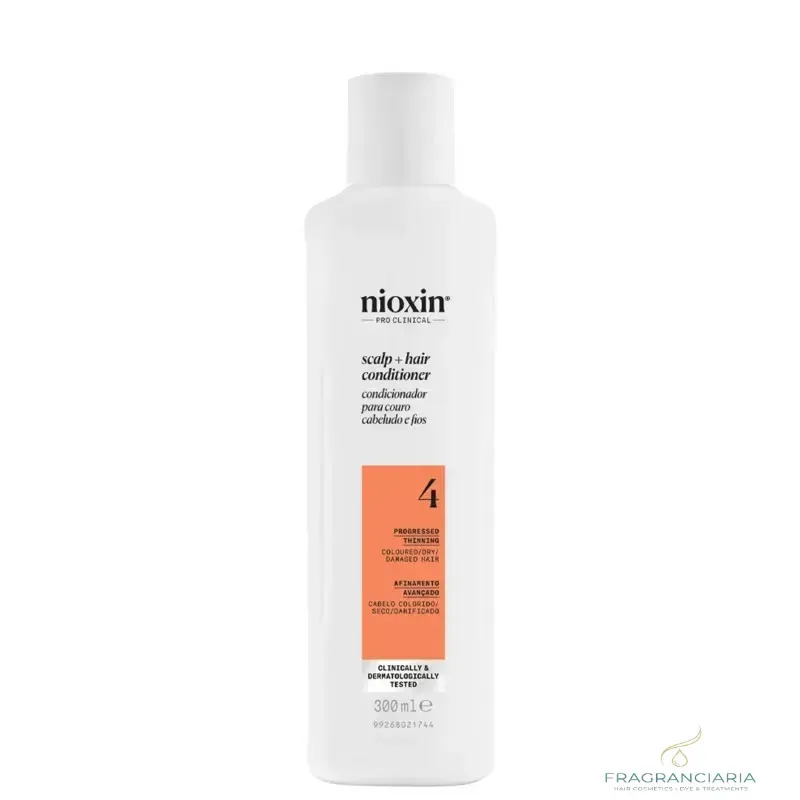 Condicionador 300ml Volume - Nioxin Sistema 4 - Volume Thinning - Scalp Therapy - Cabelos Danificados Finos e Coloridos - Wella Profissional