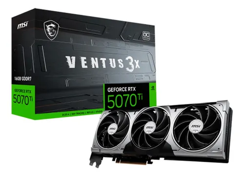 Tarjeta De Video Msi Rtx 5070 Ti Ventus 3x Oc 16g Gddr7
